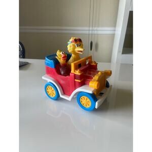 Vintage Sesame Street Big Bird jalopy Car bump Go illco works flashing lights